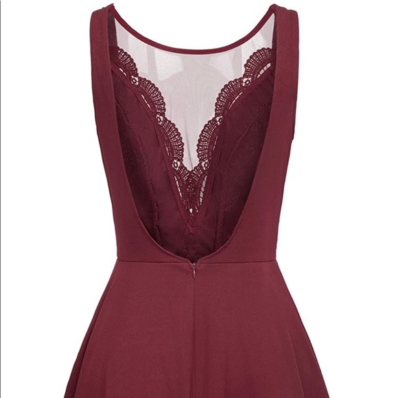 Maroon grace karin lace party dress - Picture 5 of 5